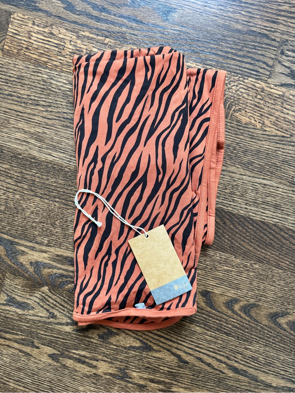 New Kyte Baby Swaddle Blanket in Rust Tiger
